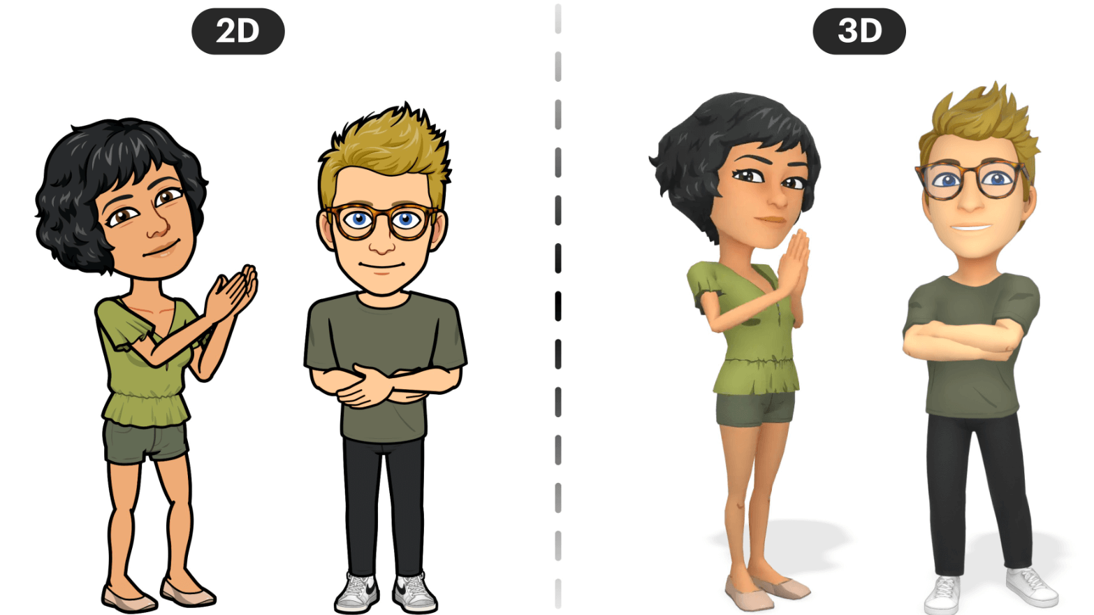 2D to 3D Bitmoji on Snapchat