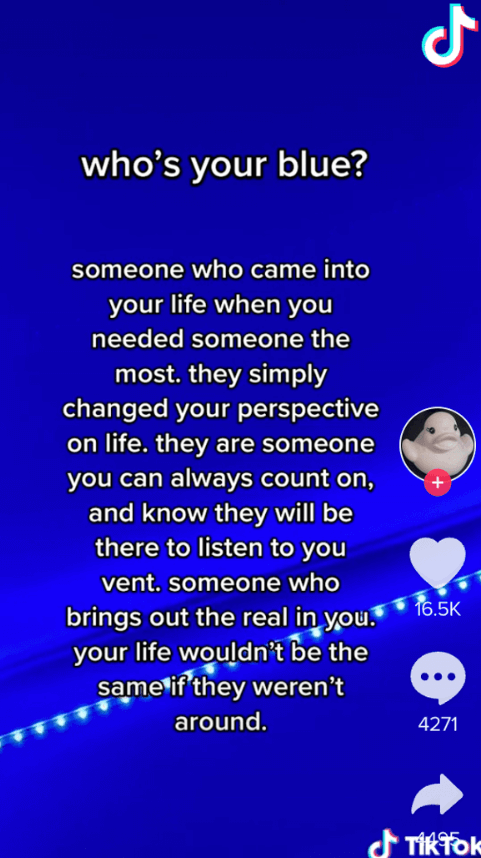 Blue person