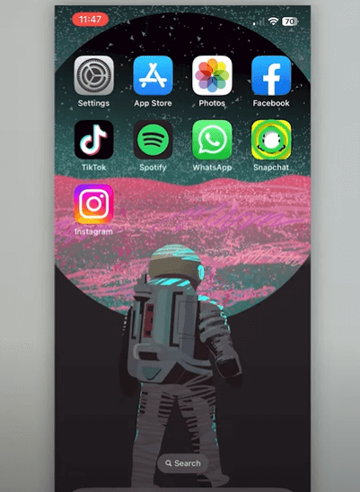 Open Snapchat on your iPhone.