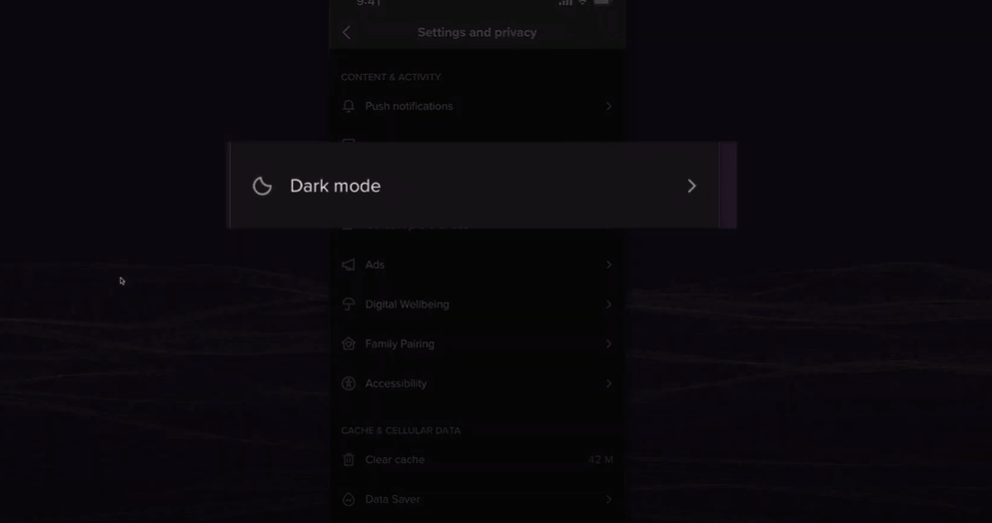 Enable Dark Mode
