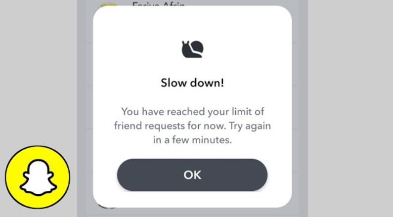 Error message when trying to add more friends