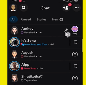 Find the Pinned Conversation
