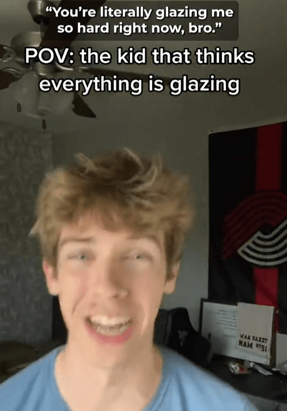 Usage of glazing in TikTok videos