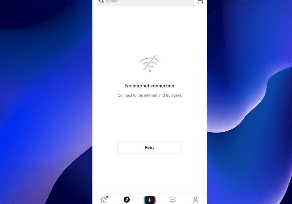 No internet connection