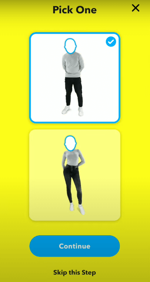 Pick Gender For Cameo