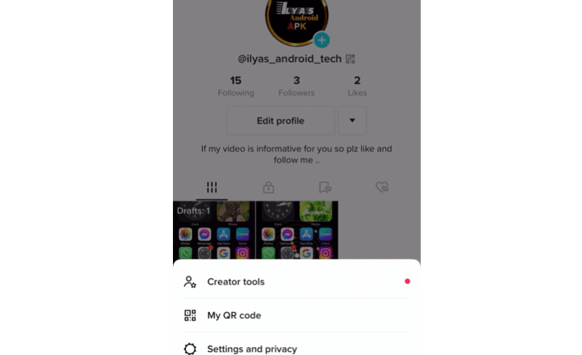Select 'Settings and privacy
