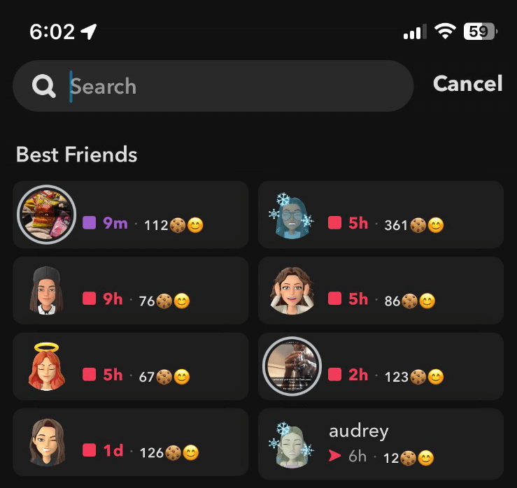 Snapchat Best Friends List