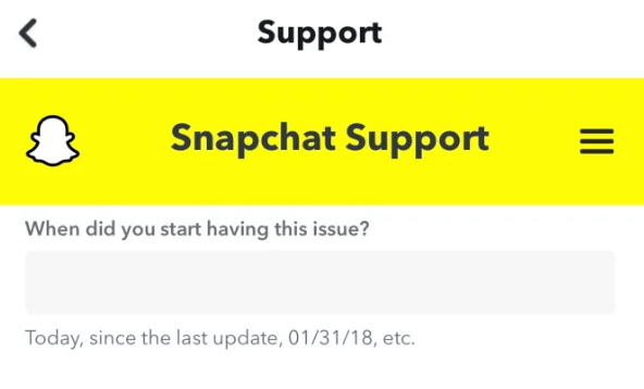 Snapchat support