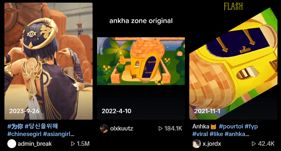 TikTok trend featuring Ankha