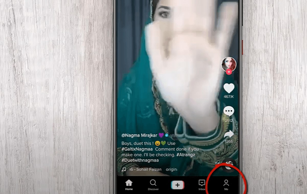Tap on your profile