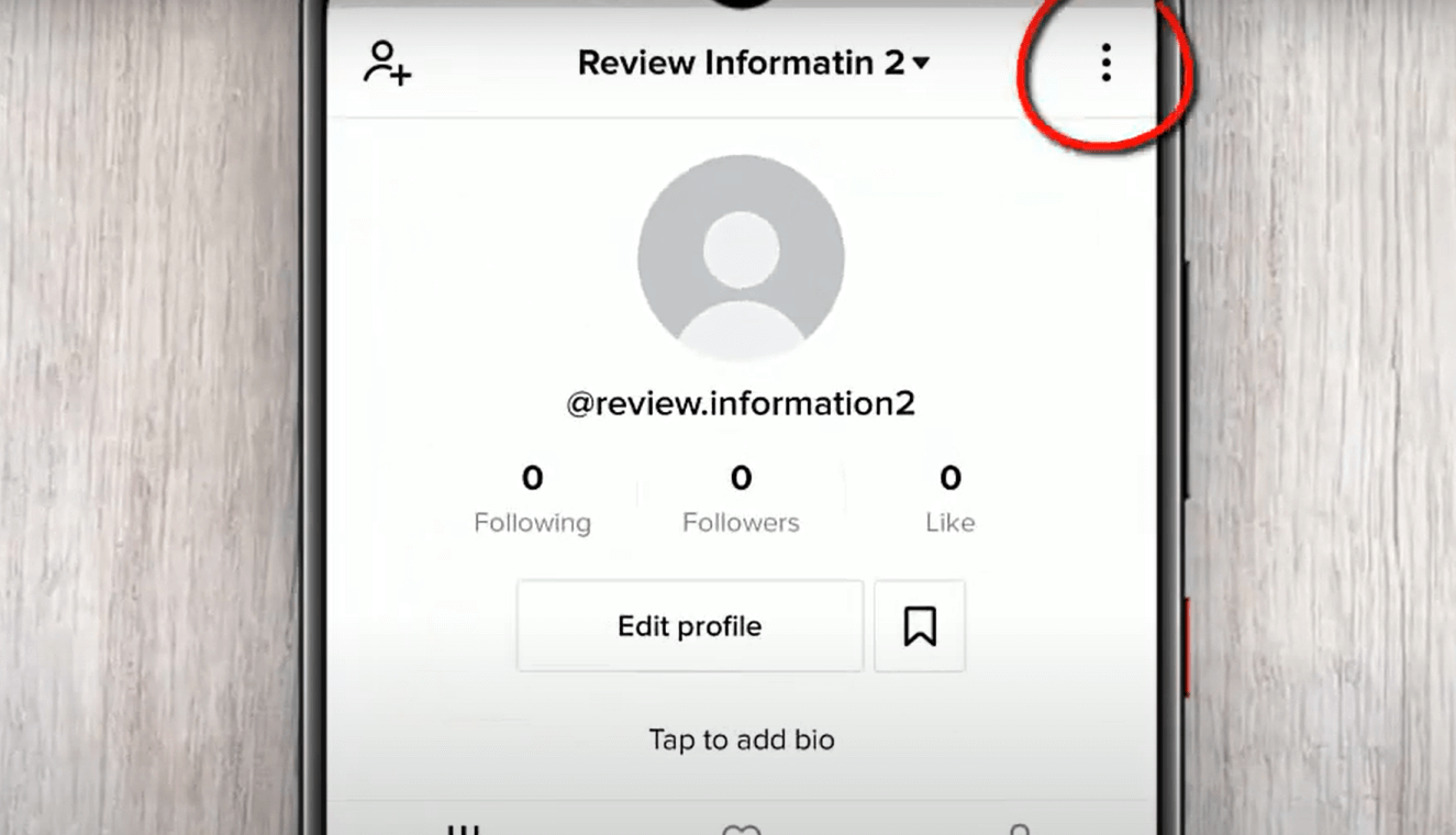 Tap the three dots