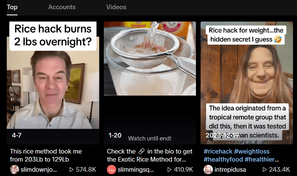 Rice Hack TikTok