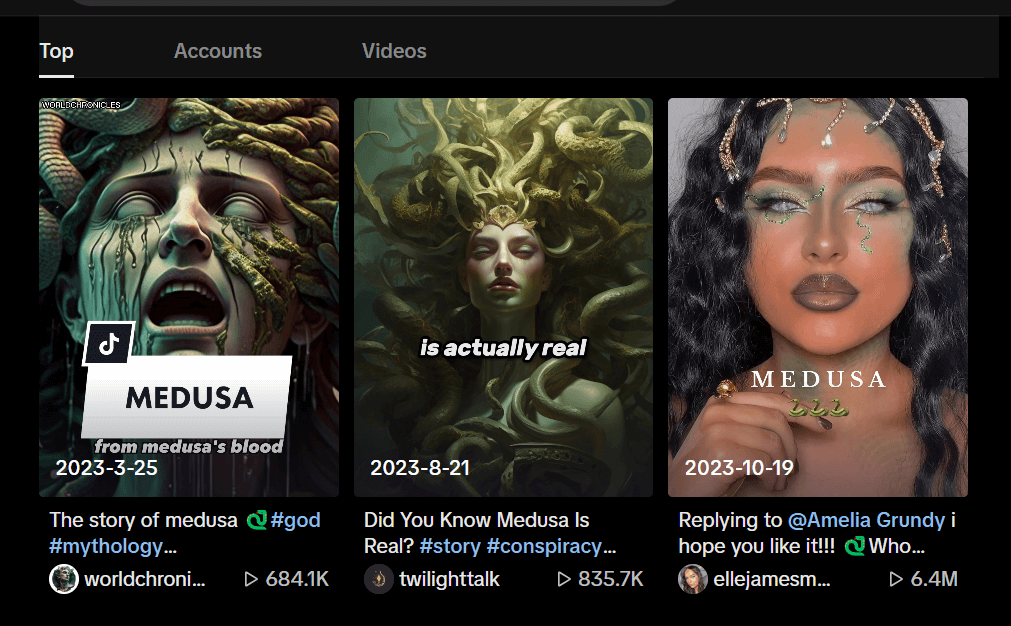 TikTok Trend Medusa Tattoos