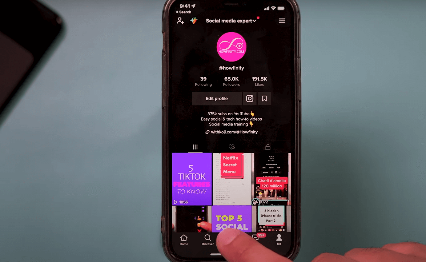 tap the '+' icon at your screen's bottom centre.