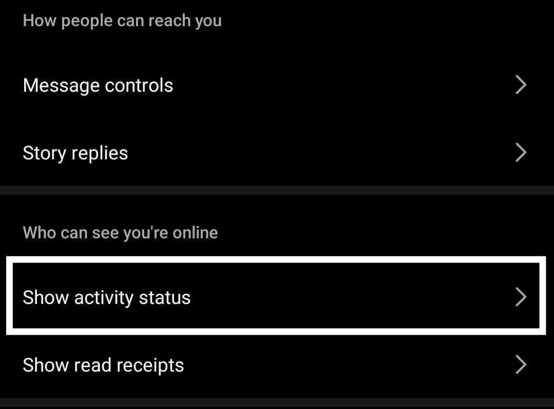 Turn Off Active Status on Instagram Steps for mobile
