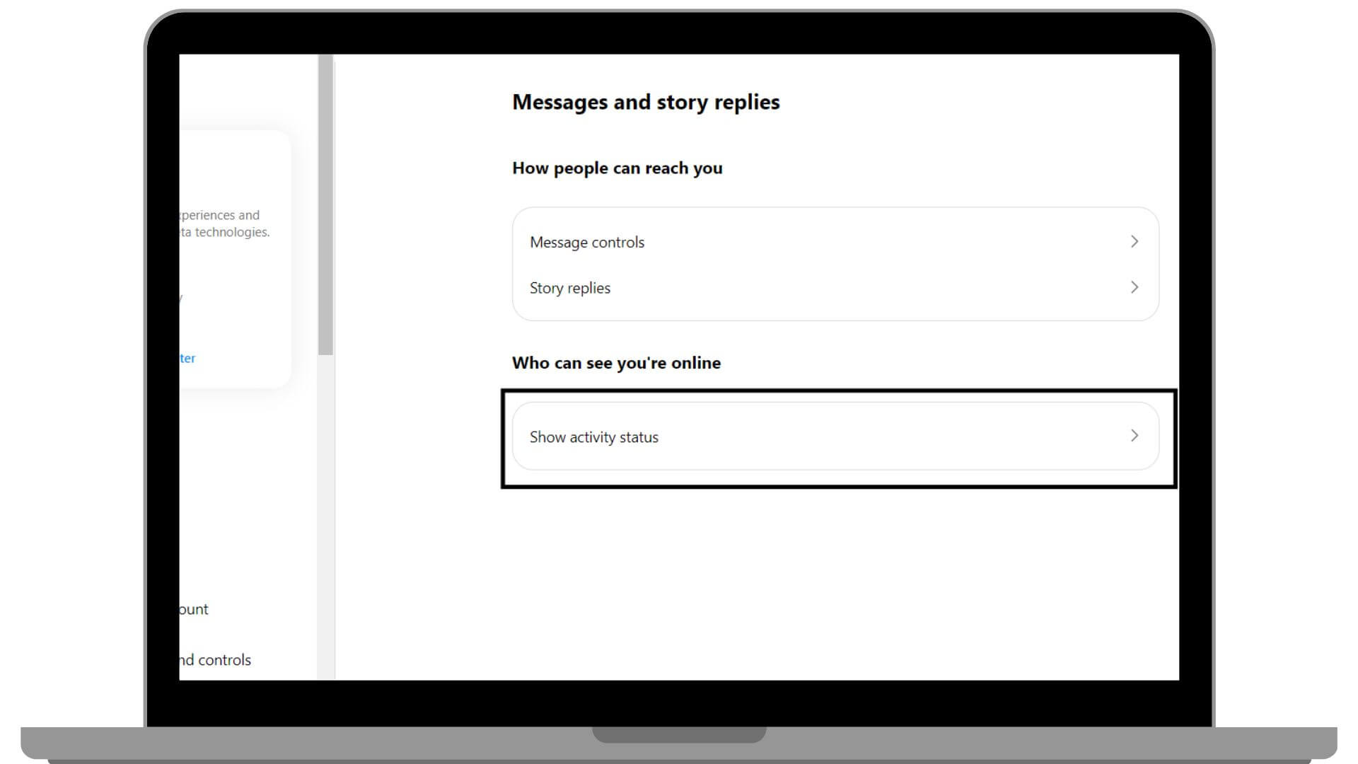 Disabling Active Status via Web Browser 